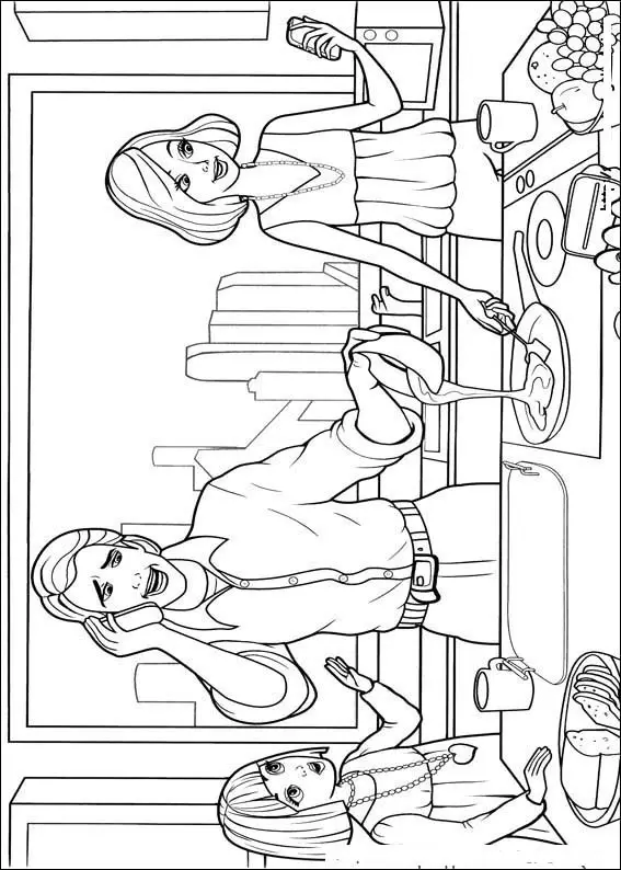 Barbie Thumbelina Colouring Pictures 2