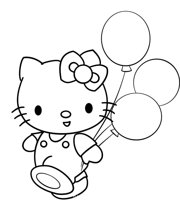 Hello Kitty Colouring Pictures 8