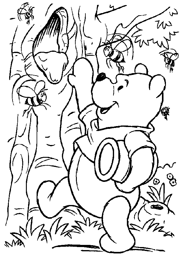 Pooh Bear Colouring Pictures 2