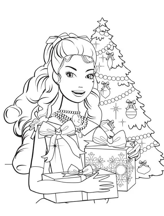 Barbie in a Christmas Carol Colouring Pictures 1