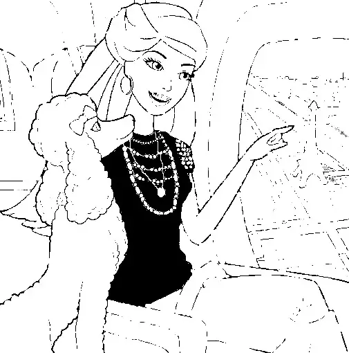 Barbie in a Fashion Fairytale Colouring Pictures 2