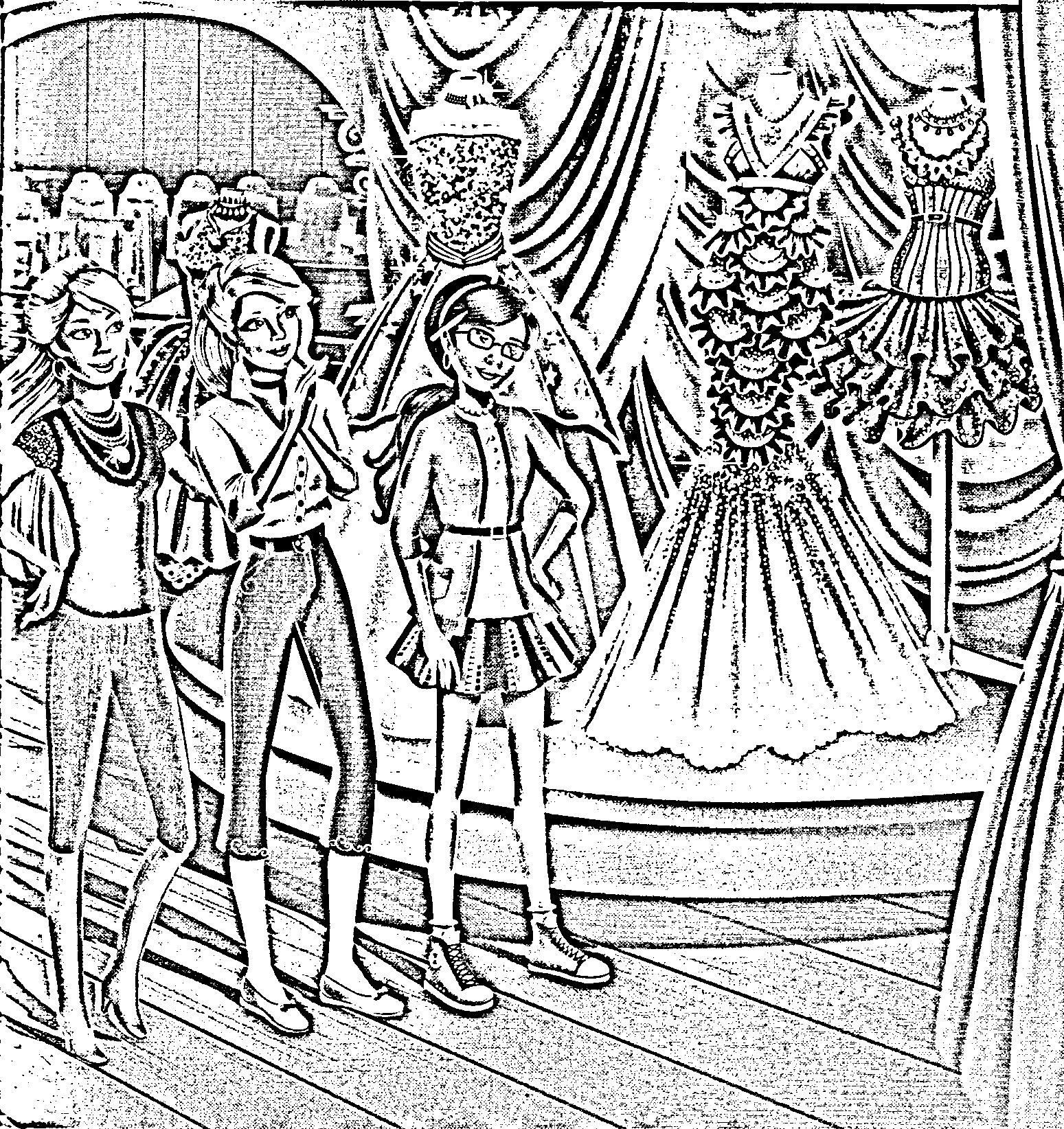 Barbie in a Fashion Fairytale Colouring Pictures 3