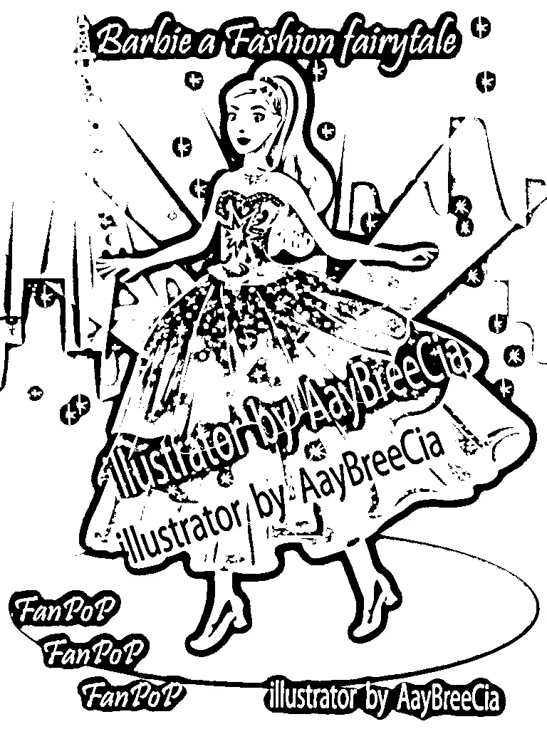 Barbie in a Fashion Fairytale Colouring Pictures 4