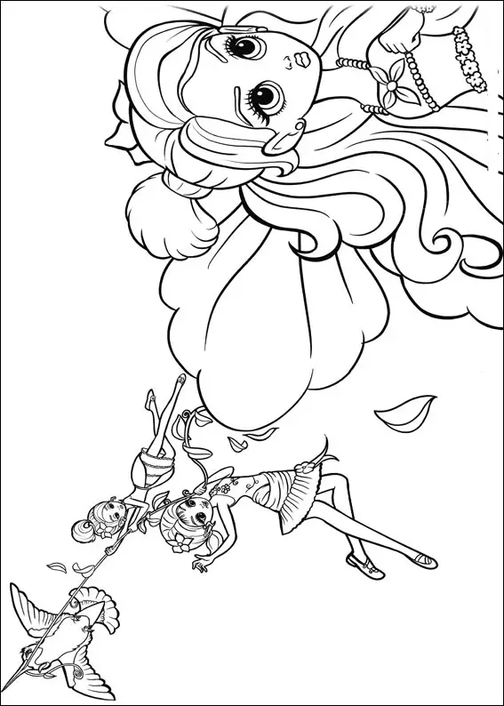 Barbie Thumbelina Colouring Pictures 1