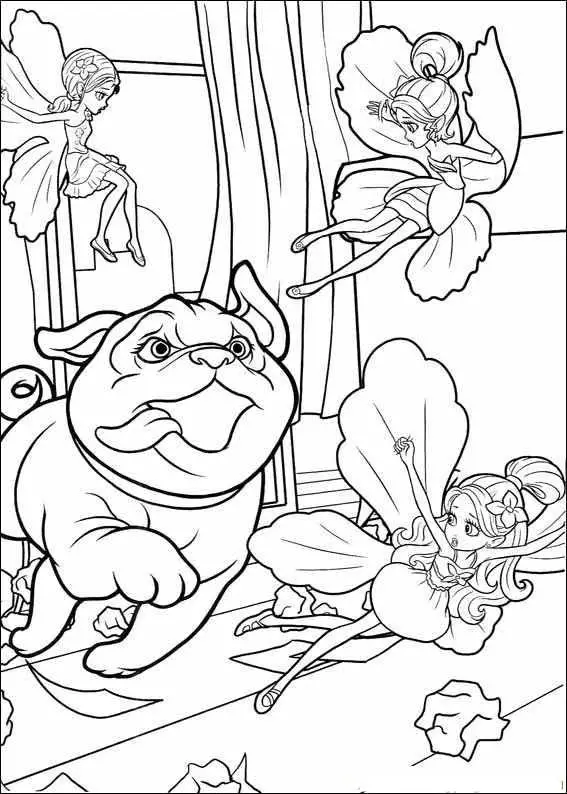 Barbie Thumbelina Colouring Pictures 4