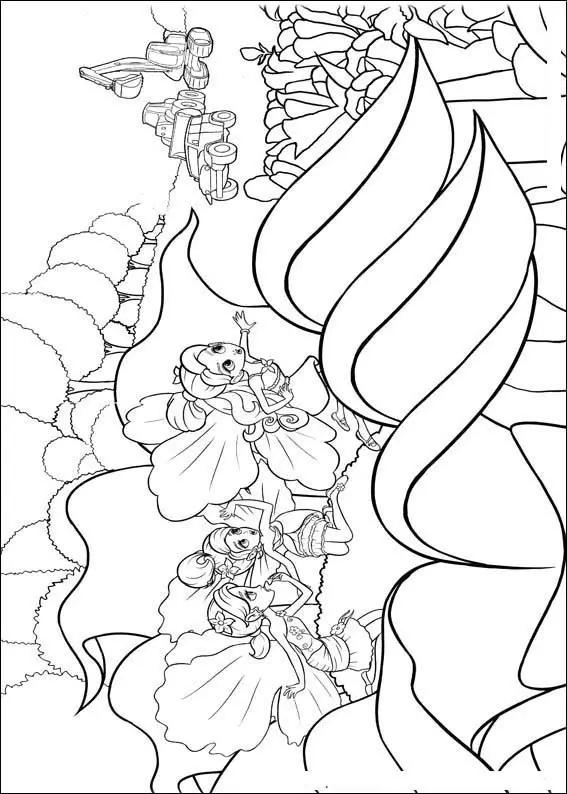 Barbie Thumbelina Colouring Pictures 6