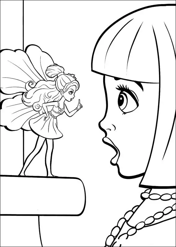 Barbie Thumbelina Colouring Pictures 7