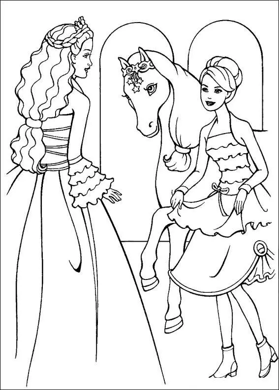 Barbie Thumbelina Colouring Pictures 8