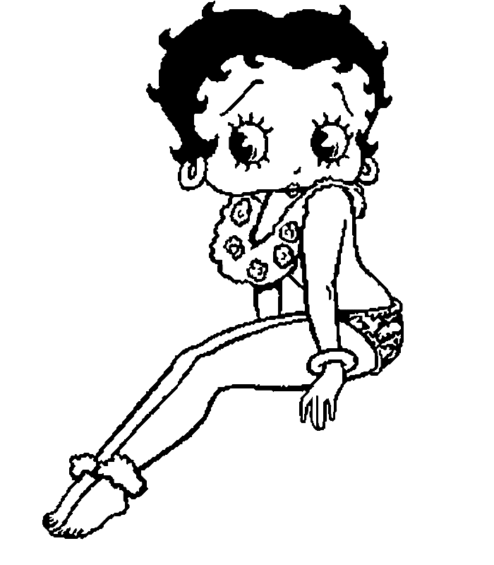 Betty Boop Colouring Pictures 10