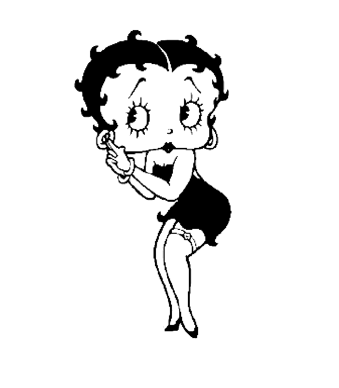 Betty Boop Colouring Pictures 11