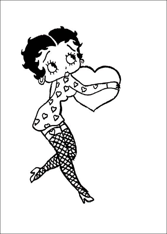 Betty Boop Colouring Pictures 4