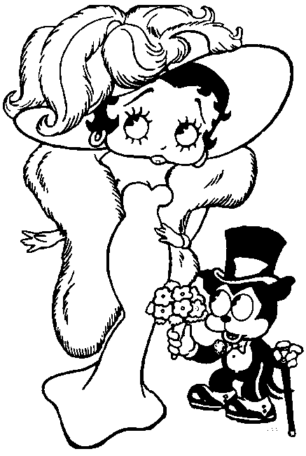 Betty Boop Colouring Pictures 5