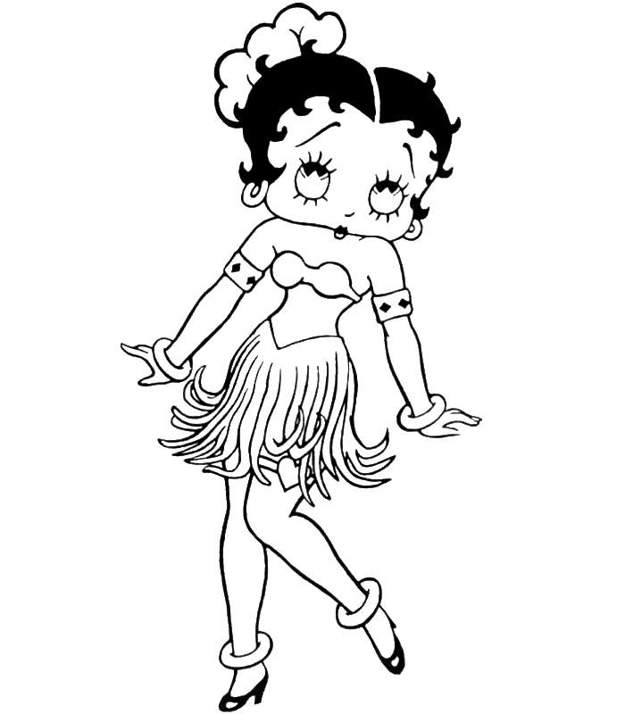 Betty Boop Colouring Pictures 8
