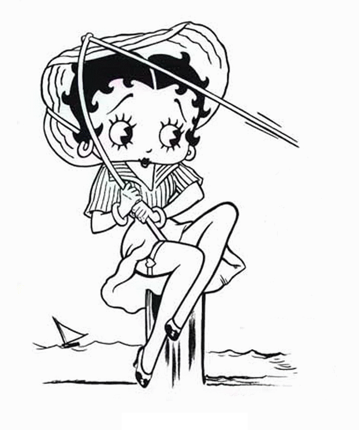 Betty Boop Colouring Pictures 9