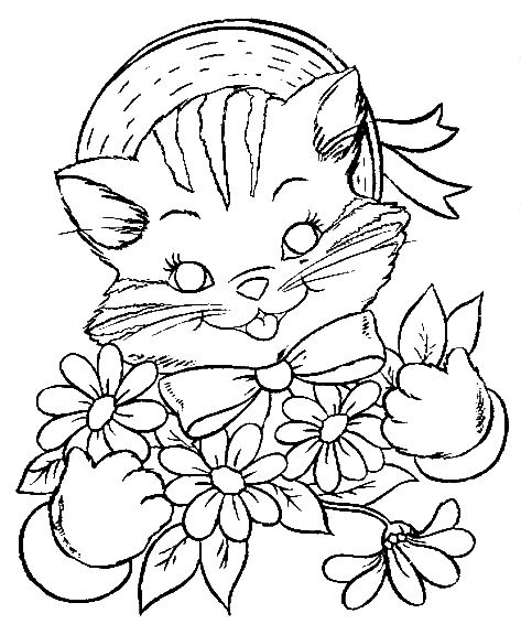 Cat Colouring Pictures 6