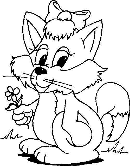 Cat Colouring Pictures 7