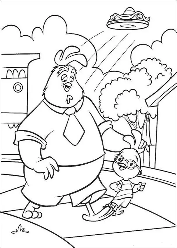 Chicken Little Colouring Pictures 8