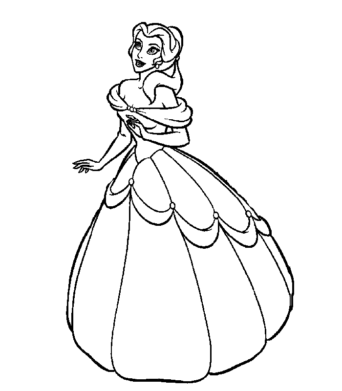 Disney Princess Colouring Pictures 7
