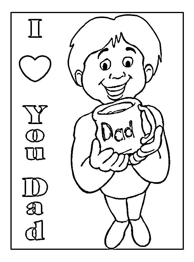 Fathers Day Colouring Pictures 11