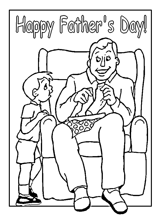 Fathers Day Colouring Pictures 2