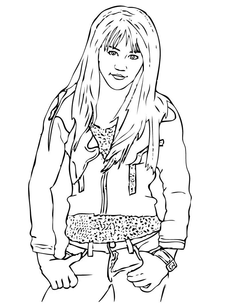 Hannah Montana Colouring Pictures 1