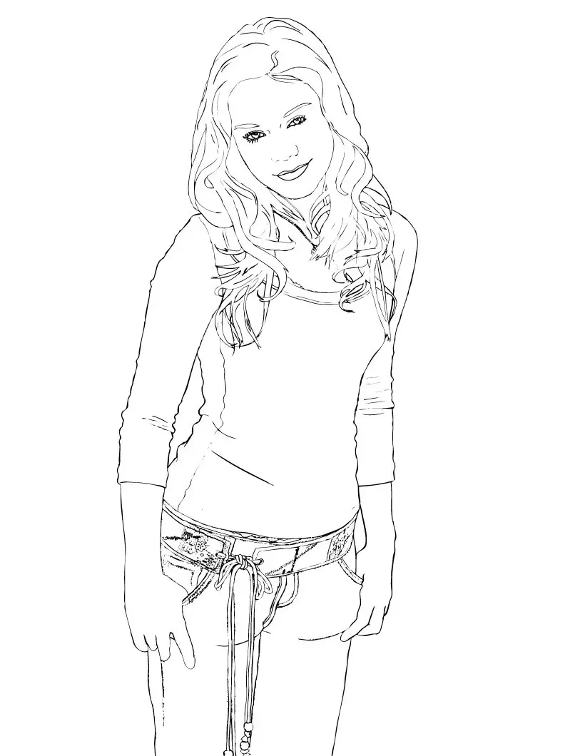 Hannah Montana Colouring Pictures 12