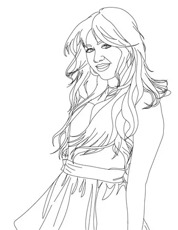 Hannah Montana Colouring Pictures 3