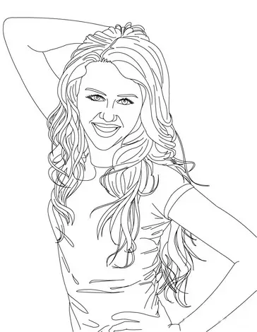 Hannah Montana Colouring Pictures 6