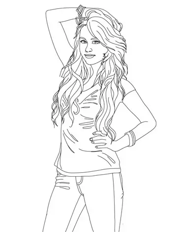 Hannah Montana Colouring Pictures 9