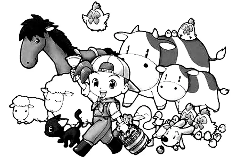Harvest Moon Colouring Pictures 1