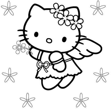 Hello Kitty Colouring Pictures 10