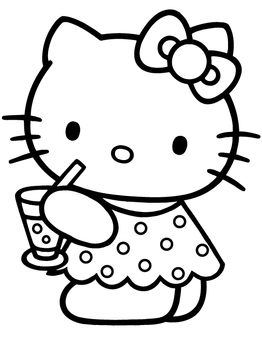 Hello Kitty Colouring Pictures 3