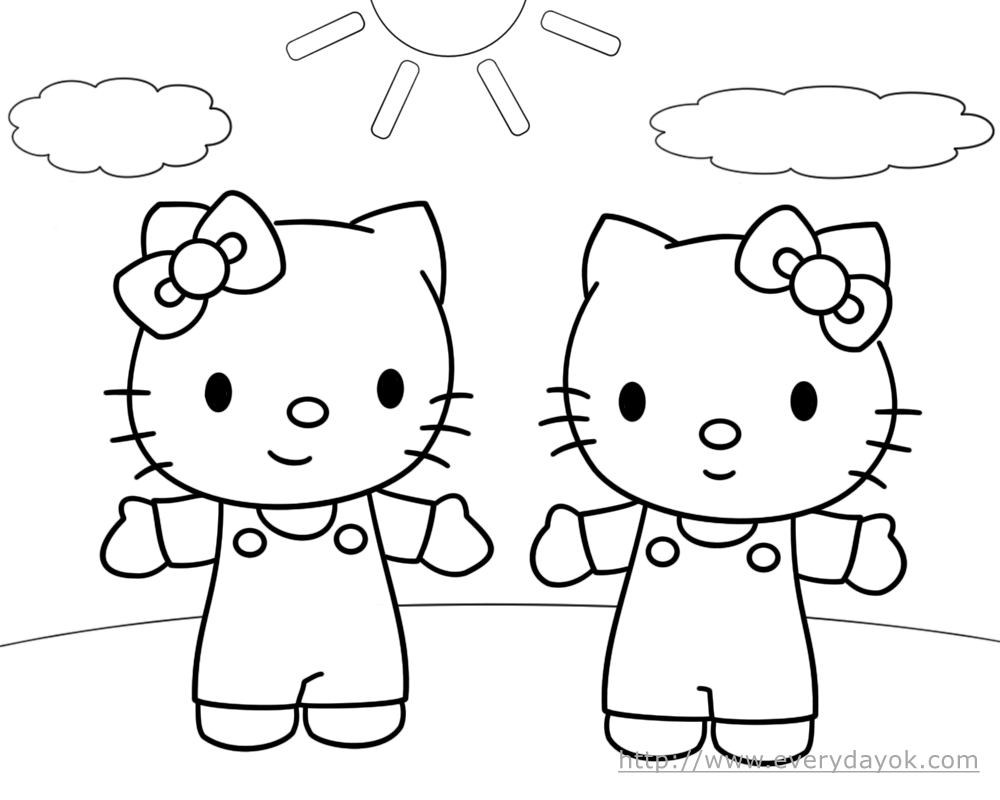 Hello Kitty Colouring Pictures 4