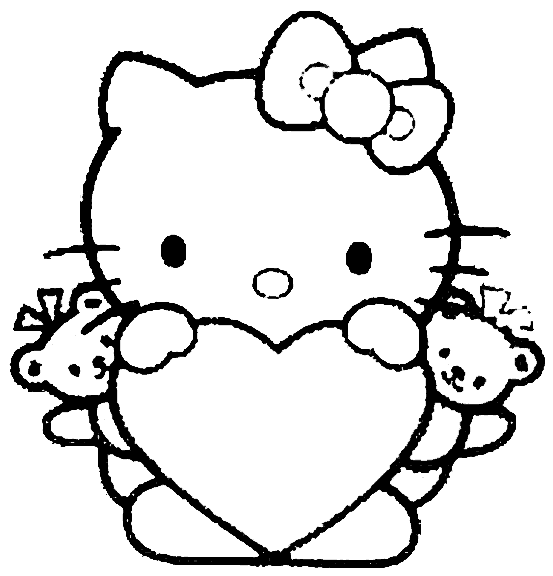 Hello Kitty Colouring Pictures 6