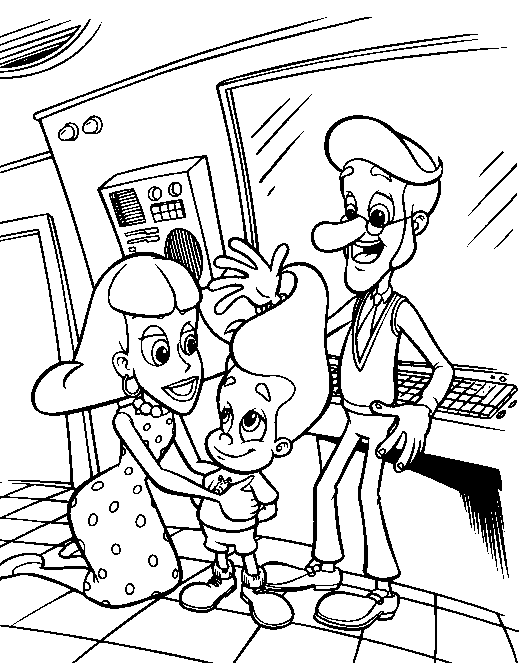 Jimmy Neutron Colouring Pictures 2