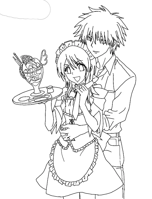 Maid Sama Colouring Pictures 8