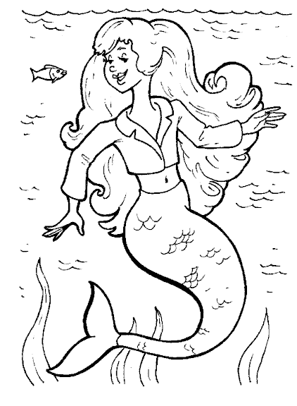 Mermaid Colouring Pictures 4