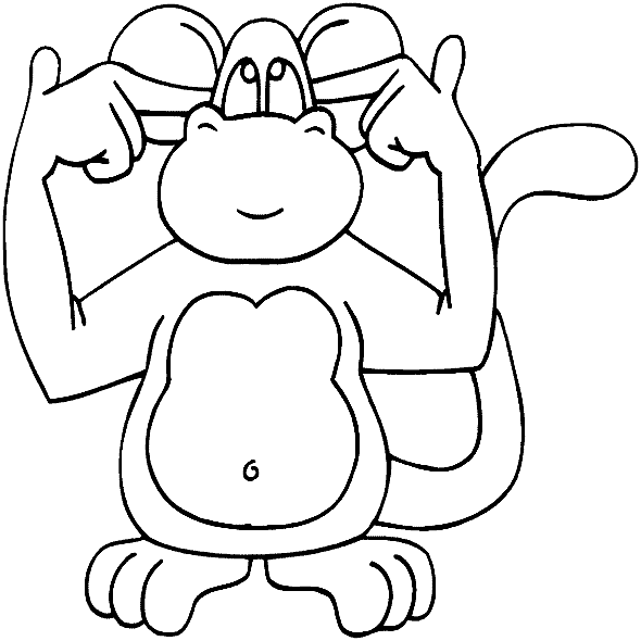 Monkey Colouring Pictures 2