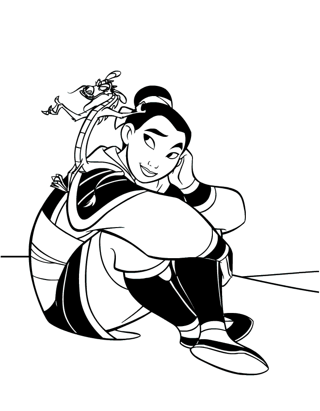 Mulan Colouring Pictures 4
