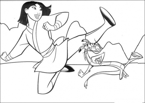 Mulan Colouring Pictures 7