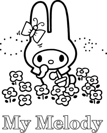 My Melody Colouring Pictures 11