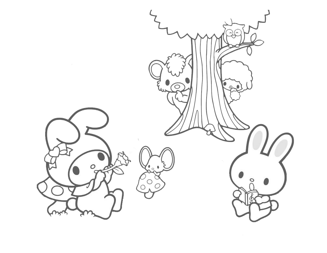 My Melody Colouring Pictures 12