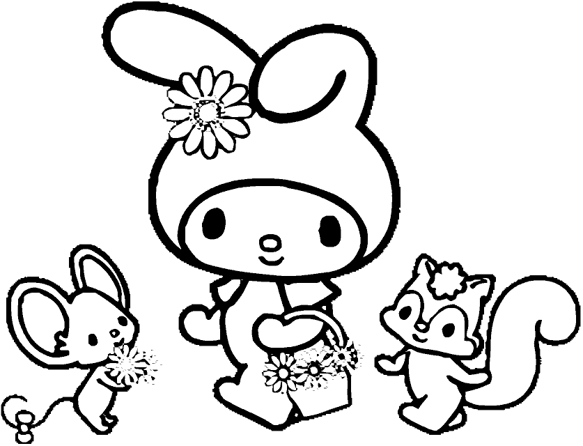 My Melody Colouring Pictures 4