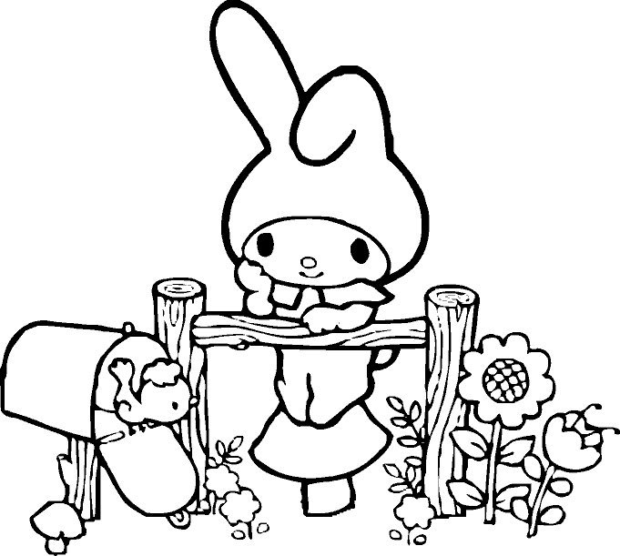 My Melody Colouring Pictures 7