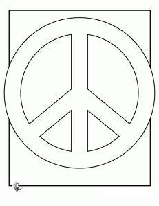 Peace Sign Colouring Pictures 11