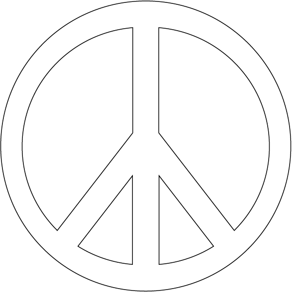 Peace Sign Colouring Pictures 2