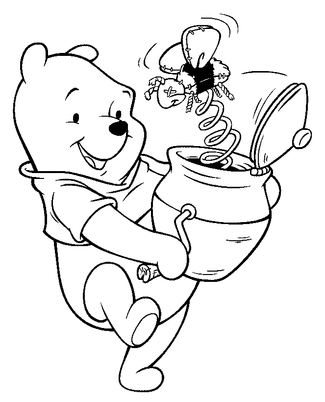 Pooh Bear Colouring Pictures 12
