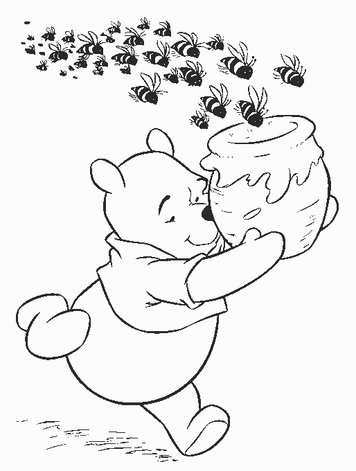 Pooh Bear Colouring Pictures 4