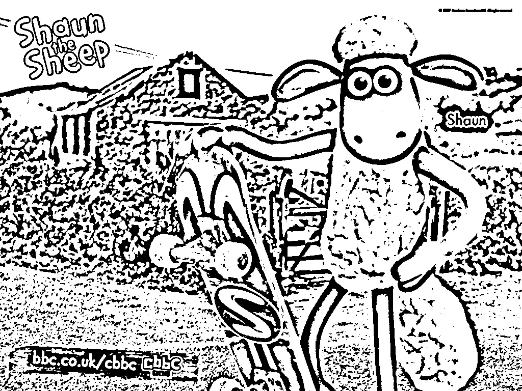 Shaun The Sheep Colouring Pictures 10