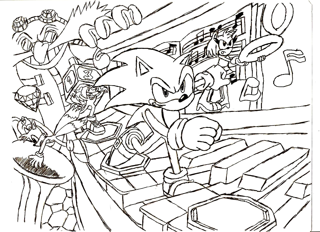 Sonic Colouring Pictures 10